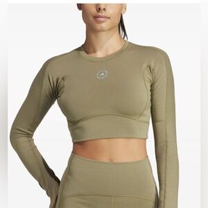 NWT Adidas by Stella McCartney Truestrength Cropped Long Sleeve Top Size Medium